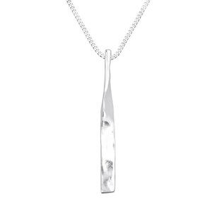 Sterling Silver Twisted Bar Necklace